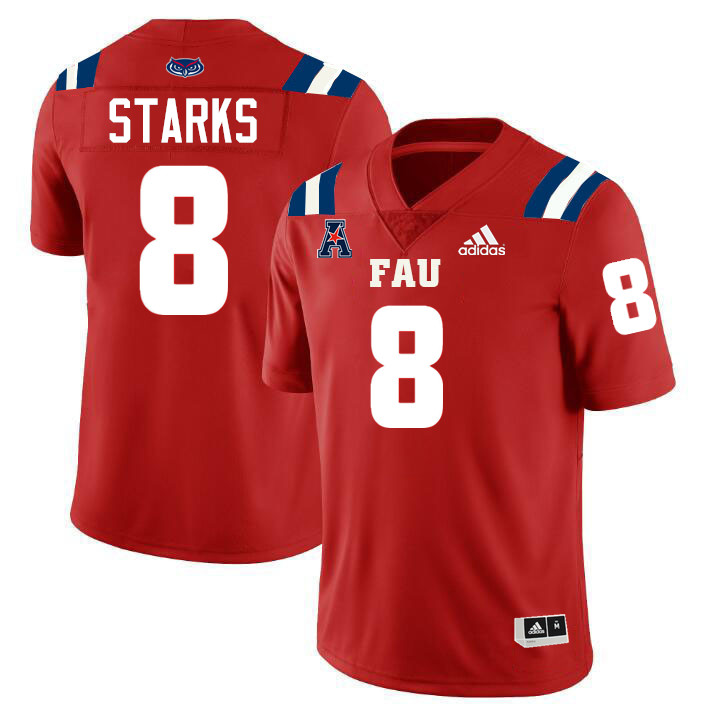 Tyriq Starks FAU Jersey,Florida Atlantic Owls Football Jersey,Uniforms,Gears-Red